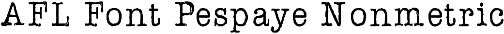 AFL Font Pespaye Nonmetric