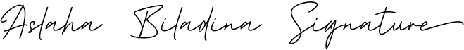 Aslaha Biladina Signature