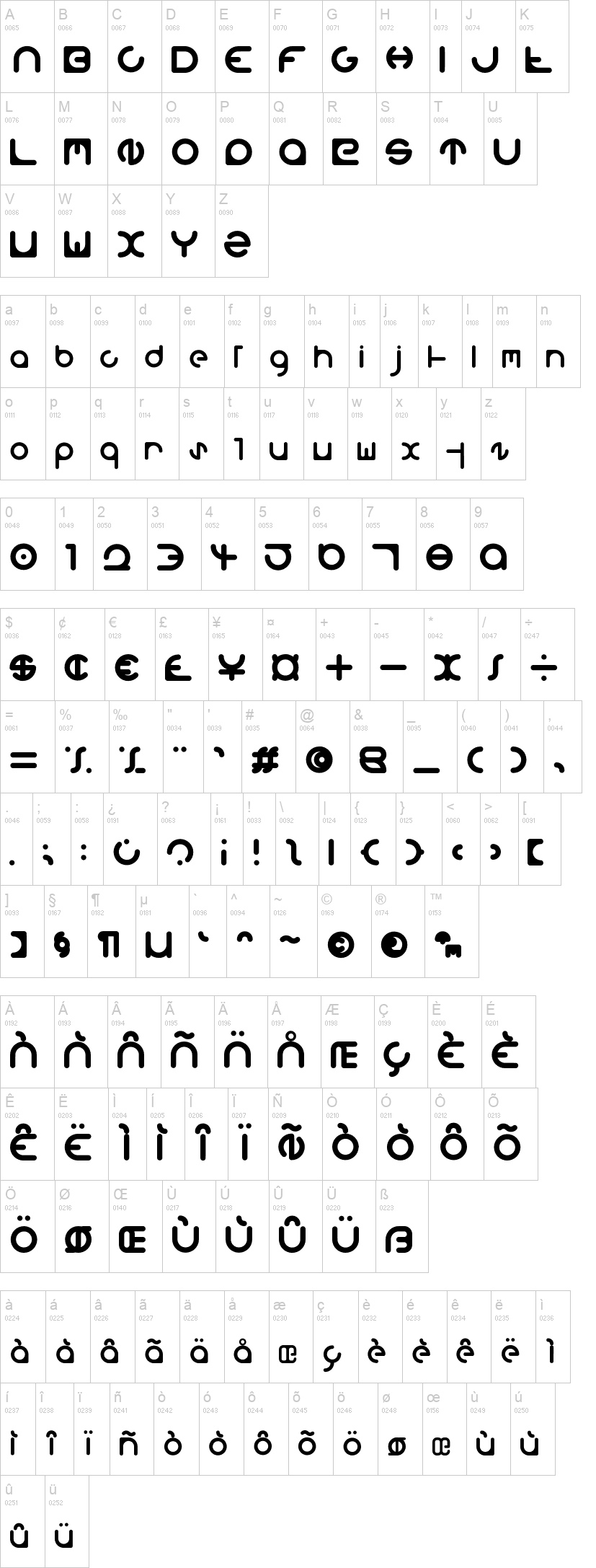 M150 Simple Round Font