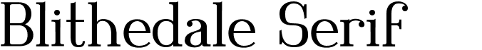 Blithedale Serif