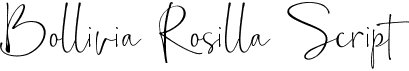 Bollivia Rosilla Script