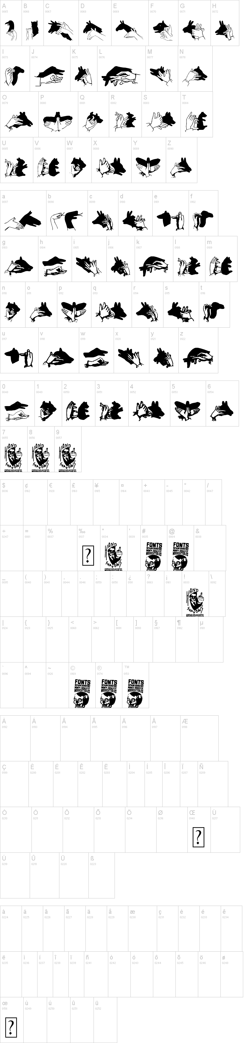 Hand Shadows Icons