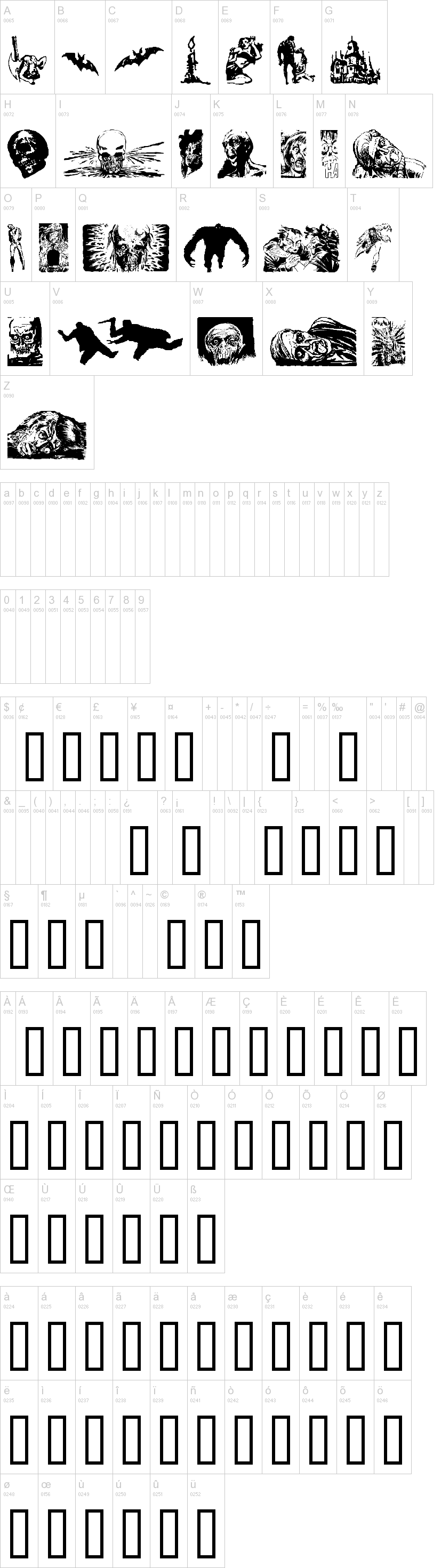 Horror Dingbats Eerie Edition