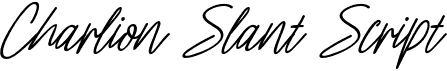 Charlion Slant Script