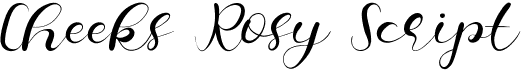 Cheeks Rosy Script