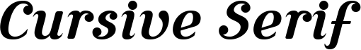 Cursive Serif