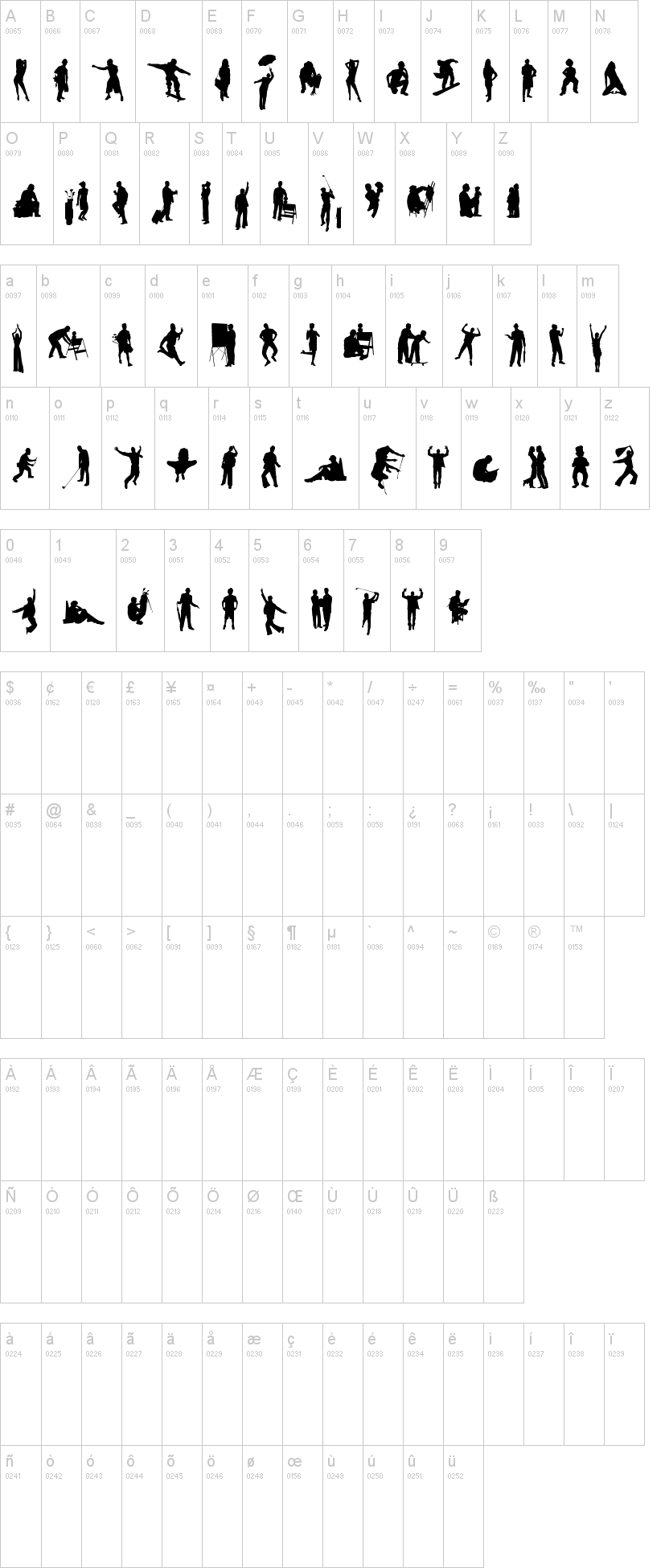 Human Silhouettes Free Seven