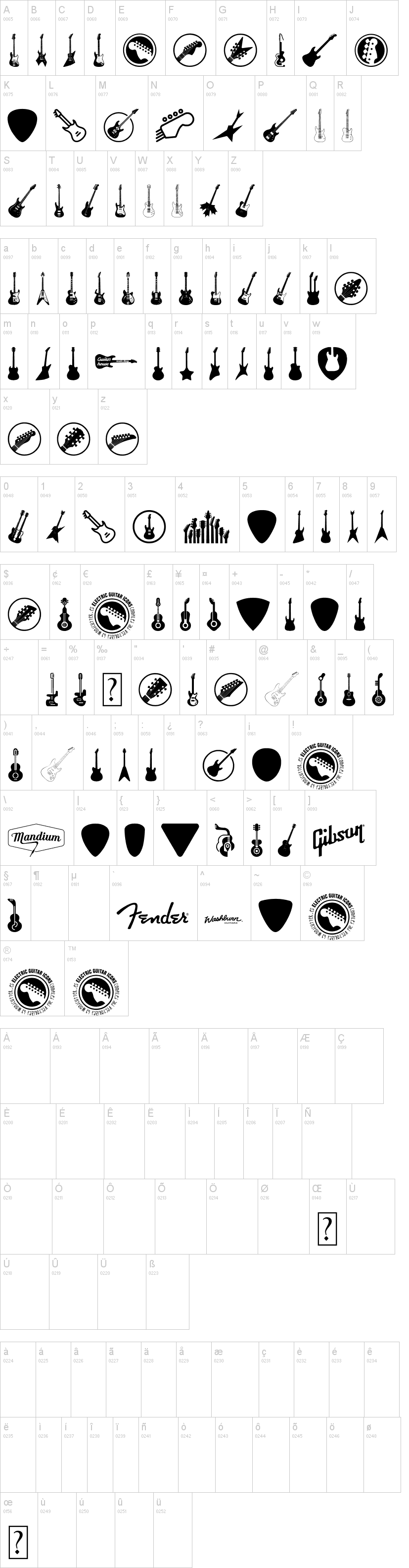 Electric Guitar Icons