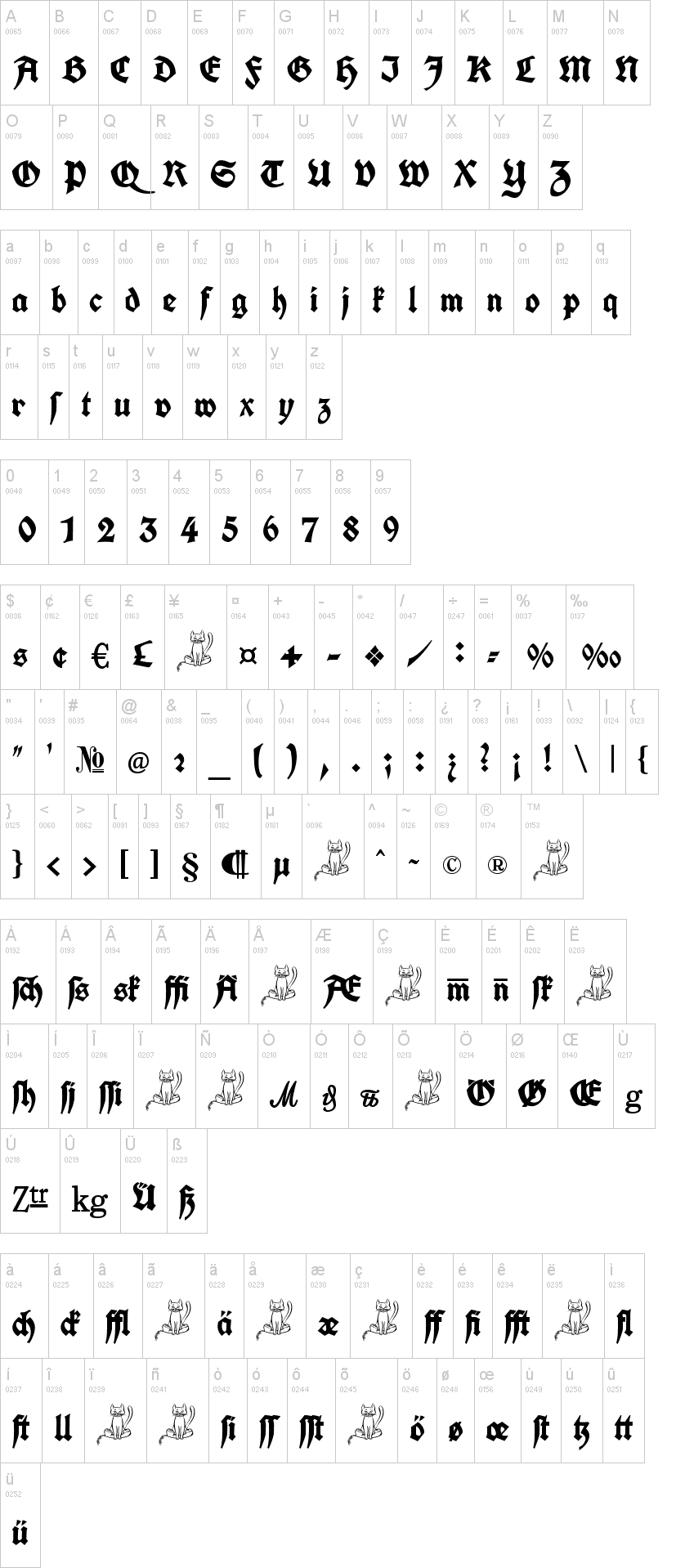 Koch Fette Deutsche Schrift