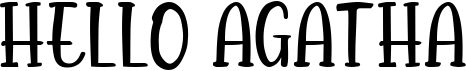 Hello Agatha Serif