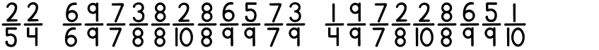 KG Traditional Fractions