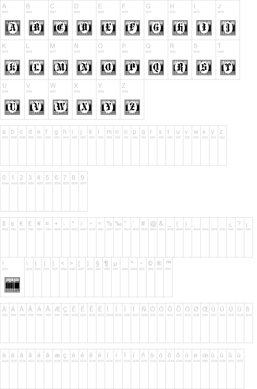 Portculliard Initials