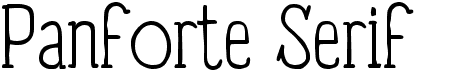 Panforte Serif