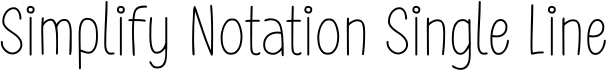 Simplify Notation Single Line