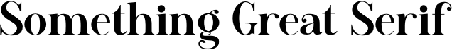 Something Great Serif