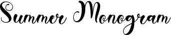 Summer Monogram Script