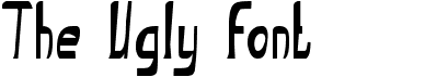 The Ugly font