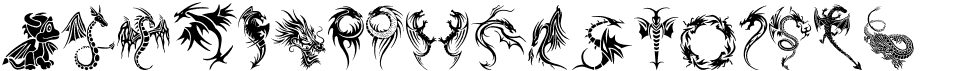 Tribal Dragons Tattoo Designs