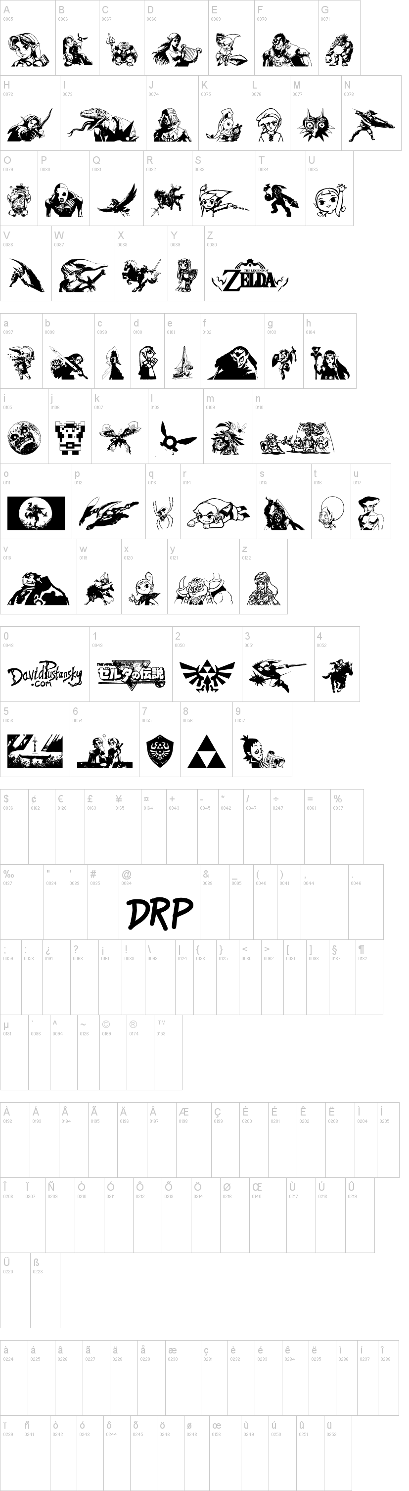 Legend Of Zelda TriFont