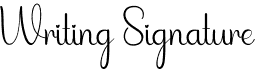 Writing Signature