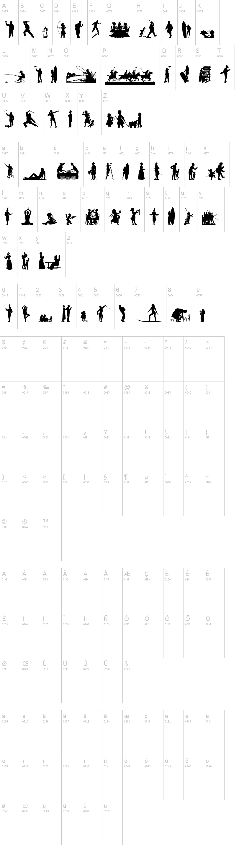 Human Silhouettes Free Nine