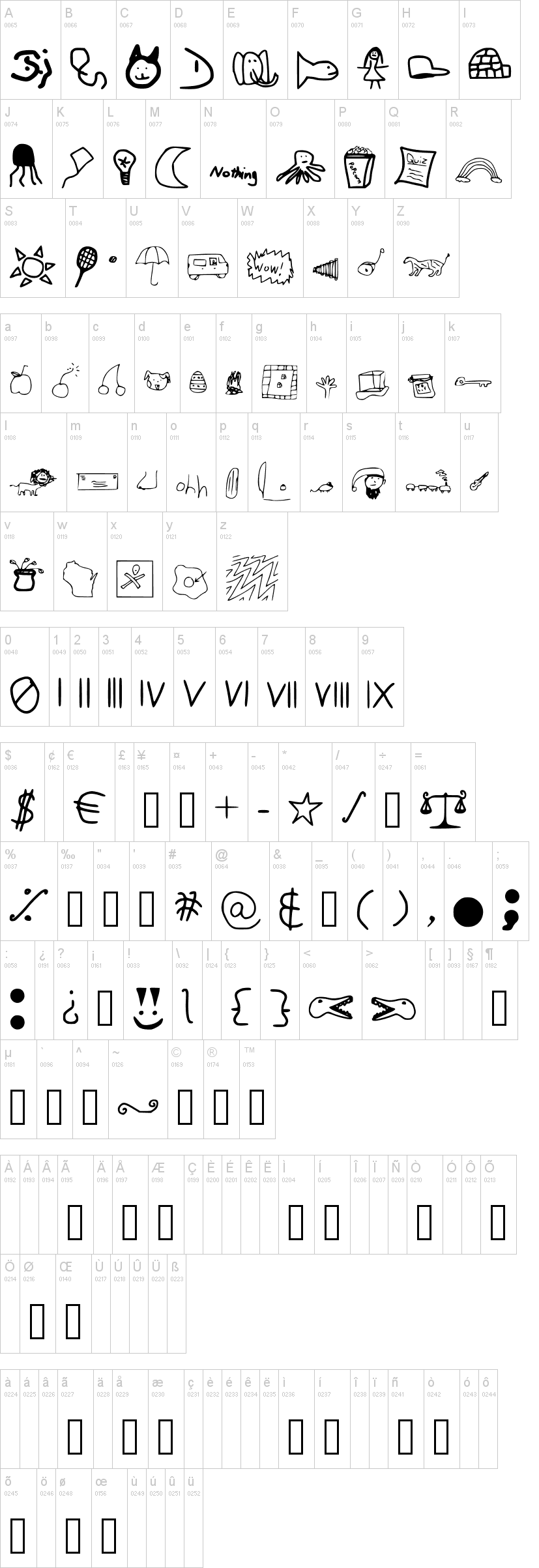 Daniel's Dingbat Font